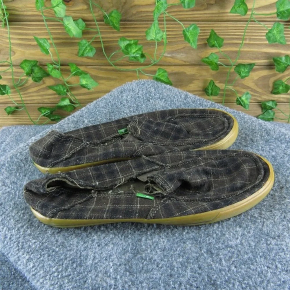 Sanuk Men's  Slip-On Brown Fabric Size 9M Gently Used‎ 2025